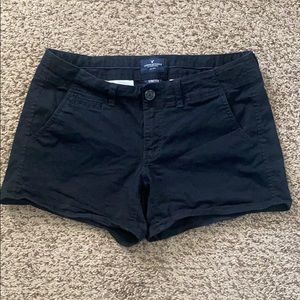 American Eagle Black Khaki Shorts